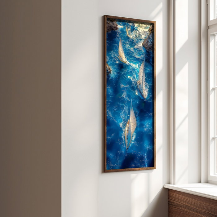 Wallity Pintura Decorativa en MDF con Marco 40 x 120 cm Multicolor